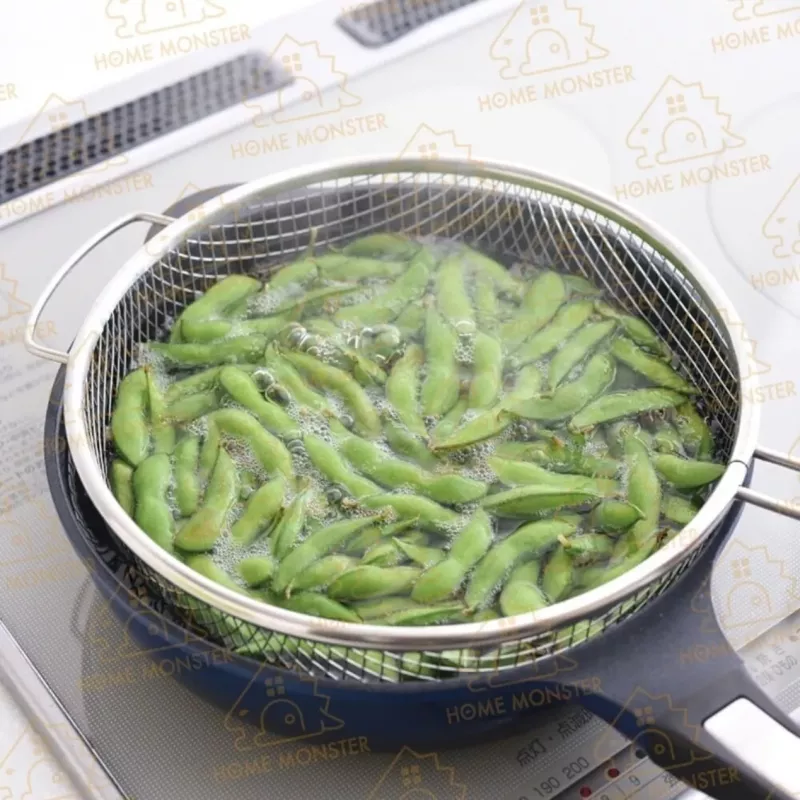 【速瀝好撈】日本燕三條不鏽鋼手柄瀝水網 炸物瀝油 網籃 濾網