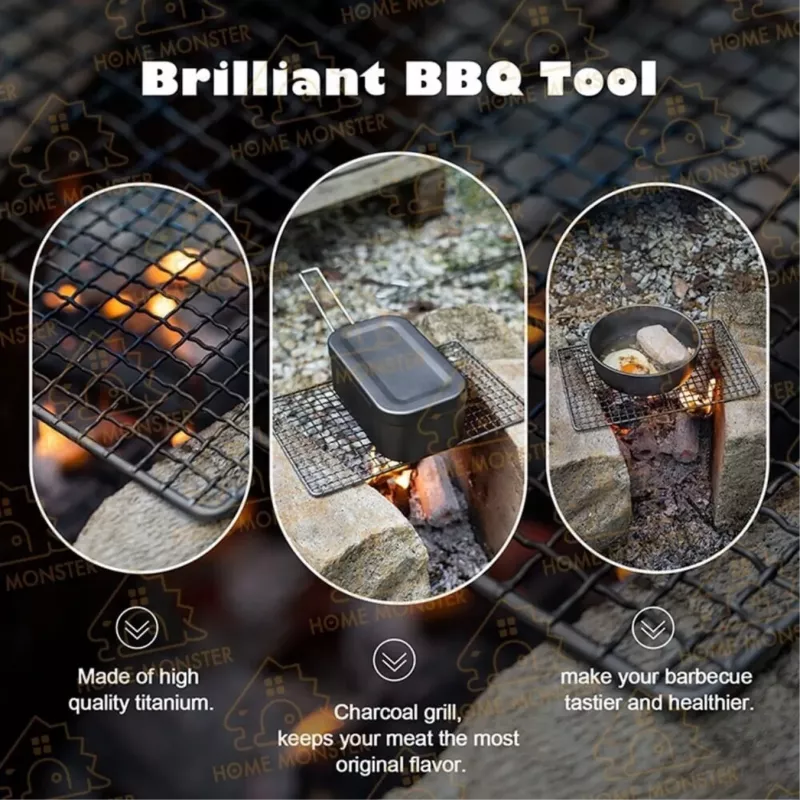【鈦輕快烤】純鈦戶外純鈦烤網 純鈦烤網 露營烤網 BBQ烤架網