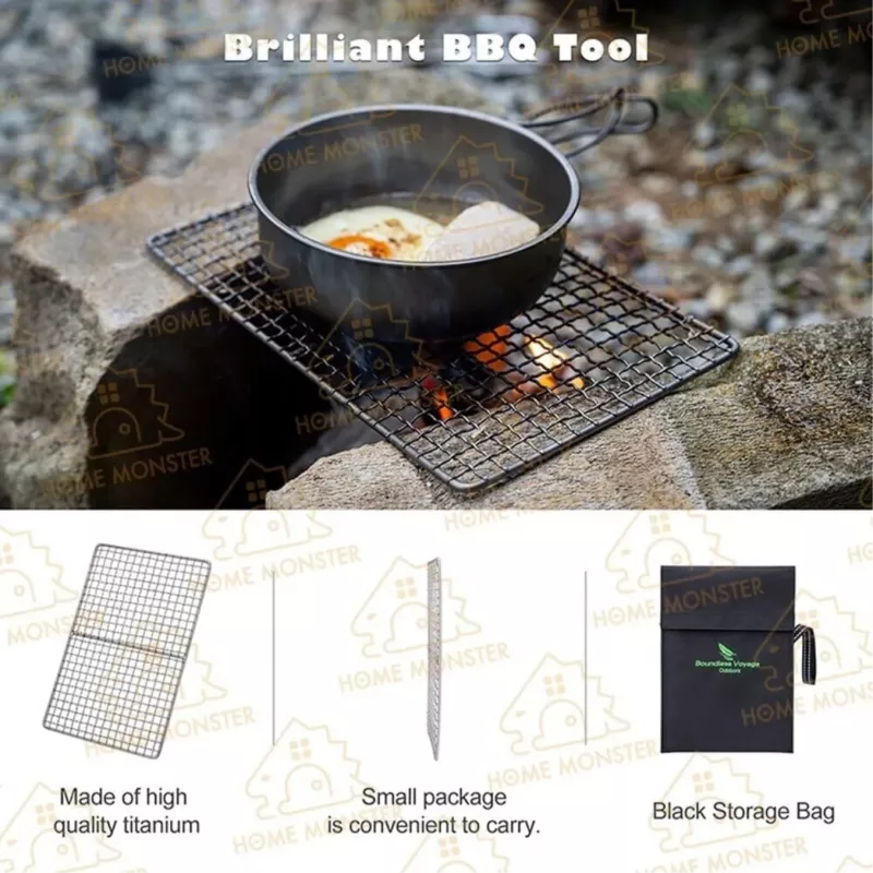 【鈦輕快烤】純鈦戶外純鈦烤網 純鈦烤網 露營烤網 BBQ烤架網