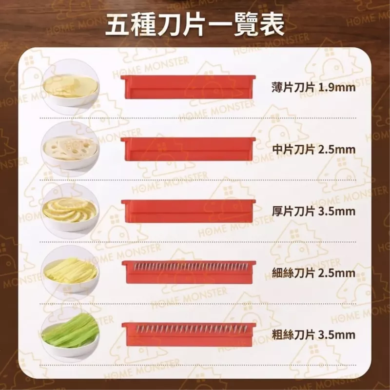 【切到尾段】五刀片瀝水切菜器 切片切絲器 多功能刨絲器 檸檬切片