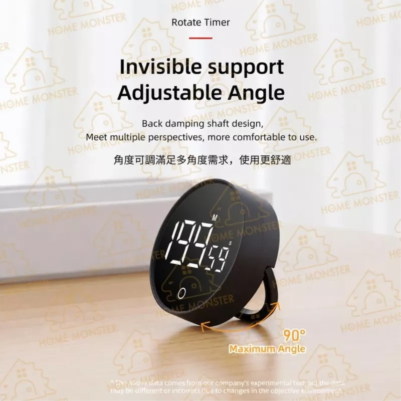 【正負旋轉】旋鈕倒數計時器 廚房計時器 學習計時器 大字鬧鐘 磁吸定時器
