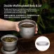 【單人茶旅】純鈦分體泡茶器 單人泡茶器 雙層防燙泡茶杯 純鈦泡茶杯
