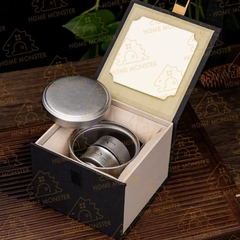 【單人茶旅】純鈦分體泡茶器 單人泡茶器 雙層防燙泡茶杯 純鈦泡茶杯