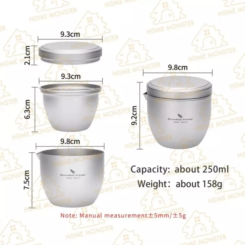 【單人茶旅】純鈦分體泡茶器 單人泡茶器 雙層防燙泡茶杯 純鈦泡茶杯