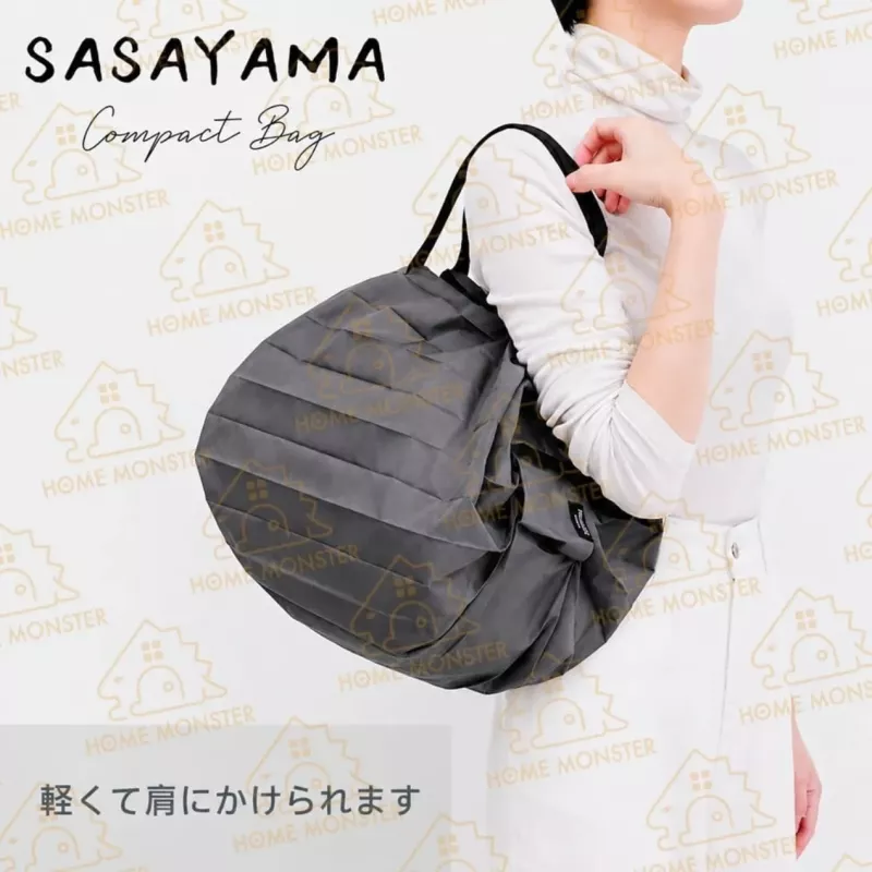 【一秒收摺】日本製SasaYama折疊購物袋 大容量購物袋 環保袋 肩背袋 手提袋